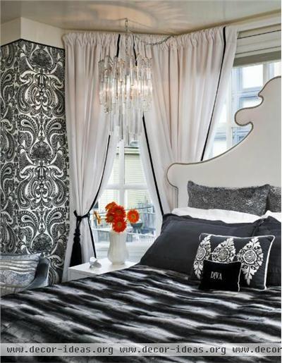 Dramatic Contemporary Bedroom by Barbara Eberlein