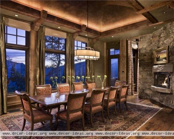 Open Country/Rustic Dining Room by Jerry Locati