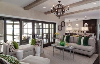 Sunny Transitional Living Room by Jamie Beckwith