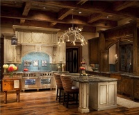 Open Transitional Kitchen by Jerry Locati