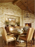 Sunny Transitional Dining Room by Suzanne Tucker