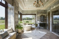 Romantic Transitional Bathroom by Jerry Locati