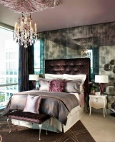 Dramatic Transitional Bedroom by Rhonda Vandiver-White