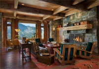 Cozy Country/Rustic Family Room by Jerry Locati