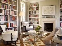 Cozy Transitional Library by Tineke Triggs