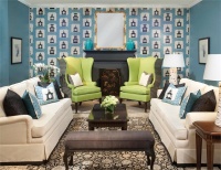 Dramatic Transitional Living Room by Eileen  Boyd