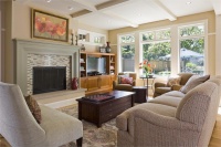 Open Transitional Living Room by Lisa Peck