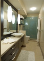 Private Contemporary Bathroom by Tiare Cowan, Allied ASID