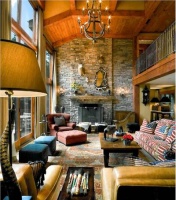 Homey Country/Rustic Living Room by Barbara Eberlein