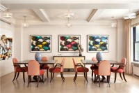 Open Transitional Dining Room by Irwin Weiner