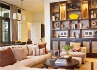 Homey Transitional Living Room by Deborah Wecselman