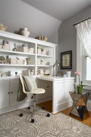 Classic Transitional Home Office by Lisa Peck