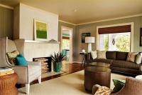 Cozy Transitional Living Room by Garrison Hullinger