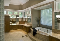 Elegant Contemporary Bathroom by Drury Design