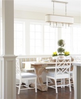 Sunny Transitional Dining Room by Lauren Muse