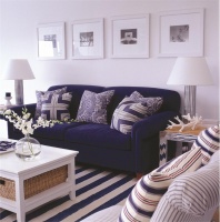 Relaxing Transitional Living Room by Deborah Wecselman