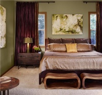 Casual Contemporary Bedroom by Laura Britt