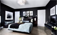 Dark Contemporary Bedroom by Jane Lockhart