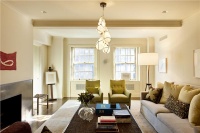 Sunny Transitional Living Room by David Howell