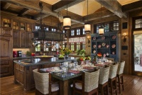 Open Country/Rustic Kitchen by Jerry Locati