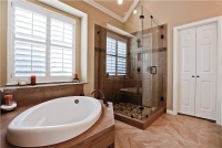 Classic Transitional Bathroom by Kristie Uzelac