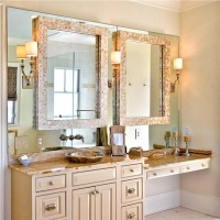 Elegant Transitional Bathroom by Lorraine Vale