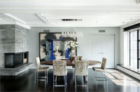 Stately Contemporary Dining Room by David Howell