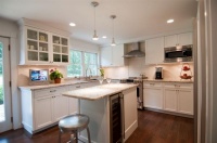 Open Transitional Kitchen by Carol DeBear