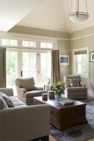 Sunny Transitional Living Room by Celi St.Onge