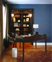 Classic Transitional Home Office by Diane Paparo