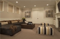 Classic Contemporary Media Room by Michael Abrams