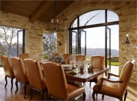 Sunny Transitional Dining Room by Suzanne Tucker