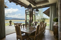 Stately Country/Rustic Dining Room by Jerry Locati