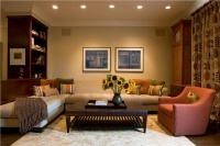 Classic Transitional Family Room by Michael Abrams