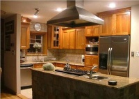 Homey Transitional Kitchen by Lisa Casertano