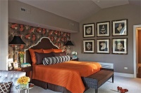 Dramatic Transitional Bedroom by Barbara Feinstein