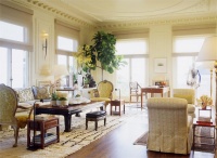 Light Transitional Living Room by Suzanne Tucker