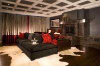 Dramatic Contemporary Media Room by Heather Soto