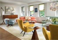 Open Contemporary Living Room by Amy Lau Design