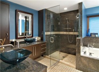 Dramatic Contemporary Bathroom by Lynn Monson