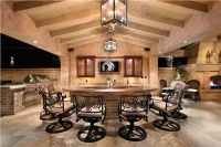 Stately Transitional Outdoor Kitchen by Garett Mccorkle