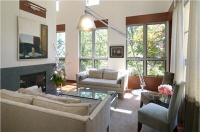 Open Contemporary Living Room by Margaret Carter