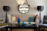 Relaxing Transitional Living Room by Rachel Reider