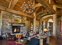 Open Country/Rustic Living Room by Lynette Zambon & Carol Merica