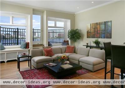 Sunny Contemporary Living Room by Linda Merrill