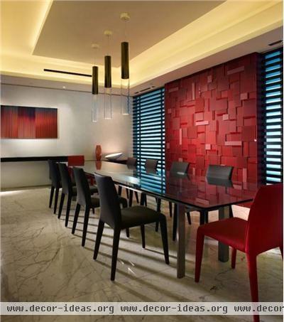 Open Contemporary Dining Room by Pepe Calderin