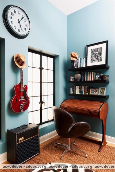 Casual Transitional Home Office by Deborah French