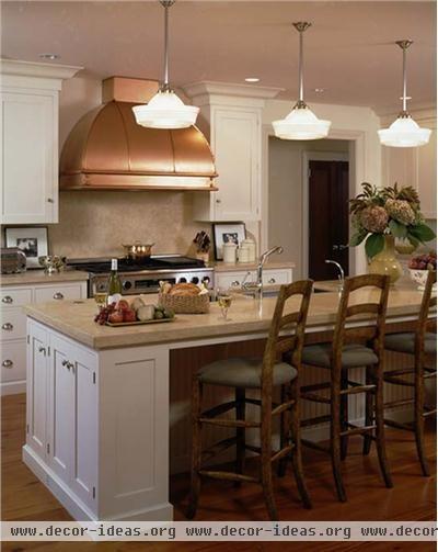 Homey Transitional Kitchen by Shari Lebowitz