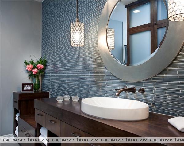 Elegant Contemporary Bathroom by Laura Britt