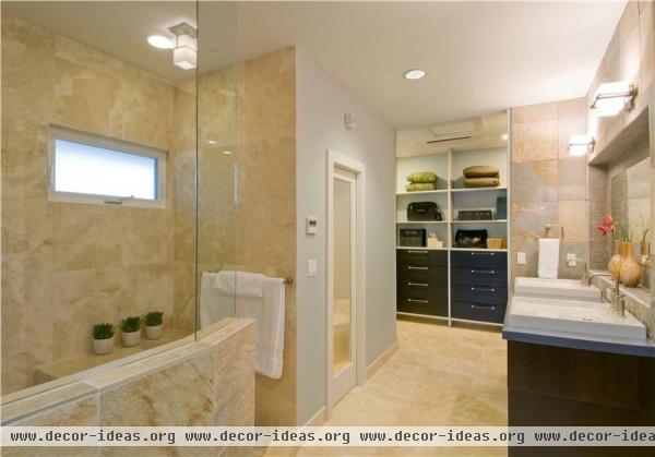 Elegant Contemporary Bathroom by Tiare Cowan, Allied ASID